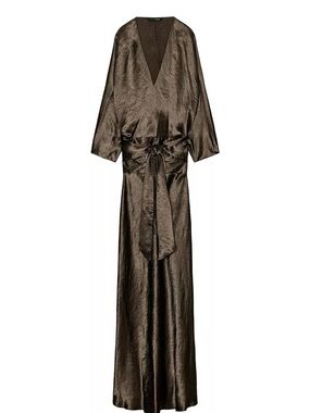 Zara Collection Satin Effect Wrap Dress NWOT